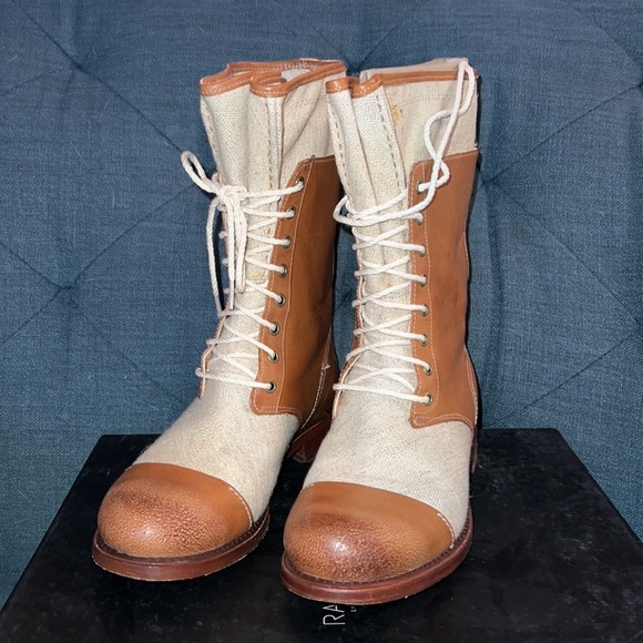 Timberland Boot Co Lucille Lace Up Fold Tan Boots - Picture 5 of 6